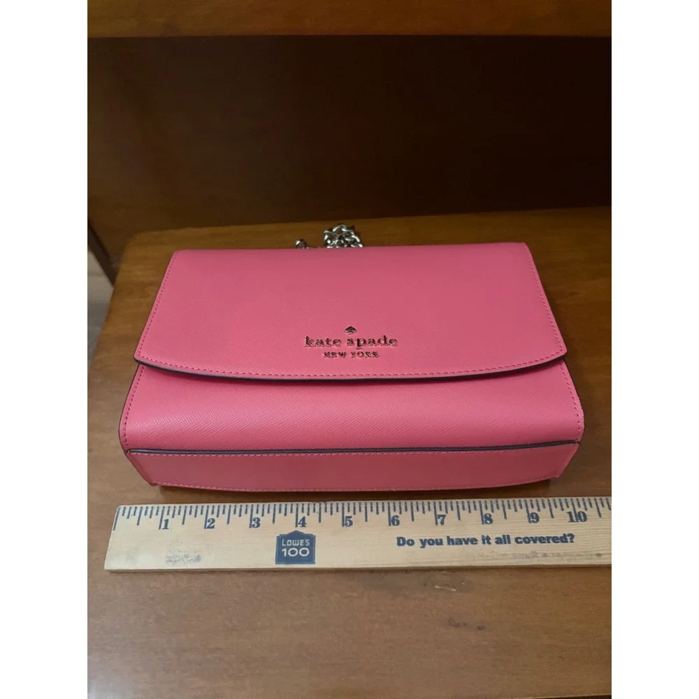 Kate Spade Hot Pink Chain Crossbody Shoulder Bag Barbiecore Convertible
